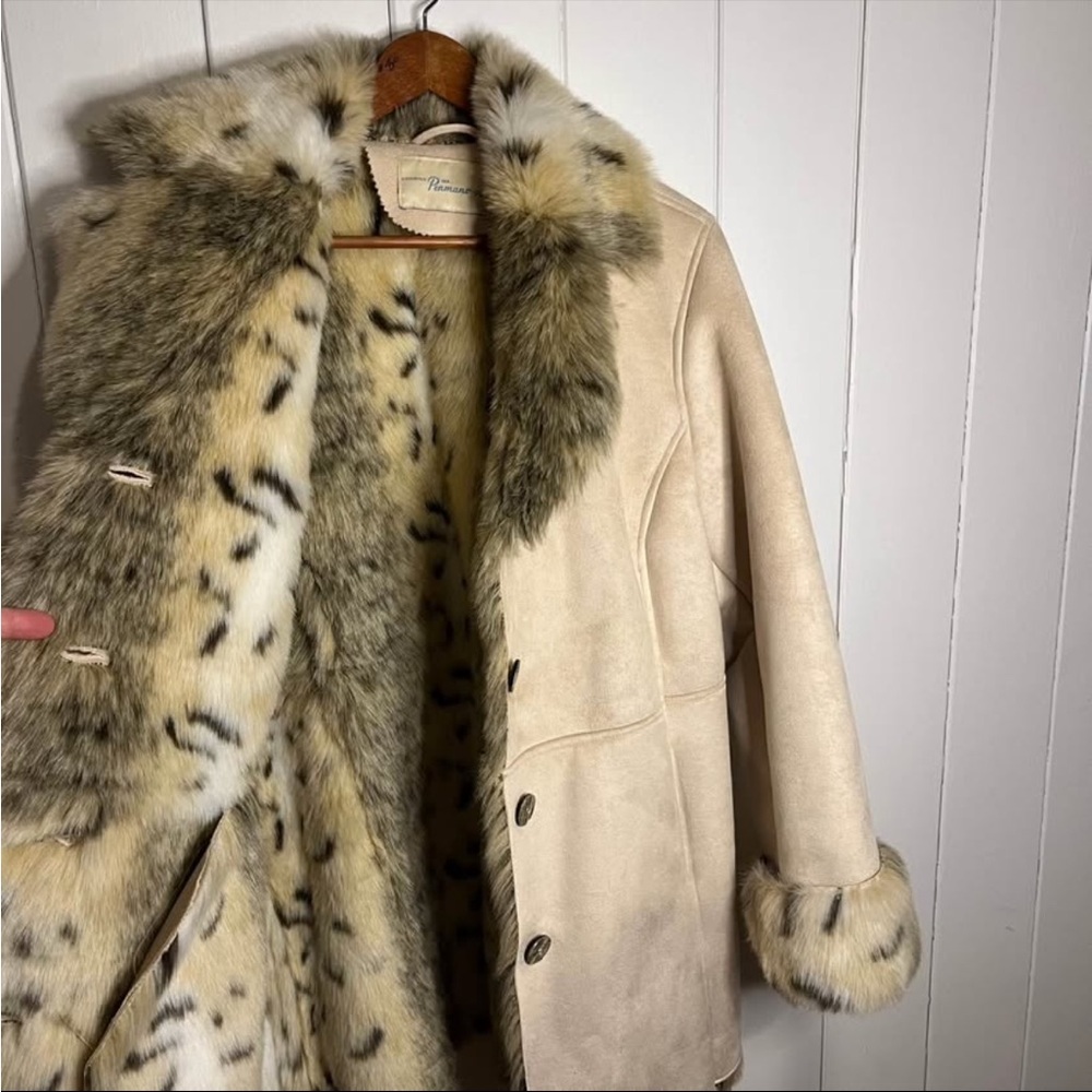 Vintage Penmans Faux Fur/ Suede Button Up Coat. Size 1X. - Picture 2 of 9